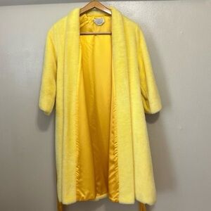 Vintage Fuzzy Sunny Yellow Jacket for Women